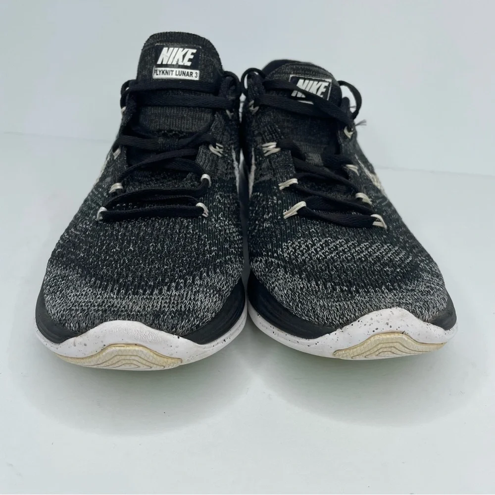 Nike Lunar Flyknit 3 Running Shoes Oreo Black White 698182-001 Womens Size 9.5 - Picture 10 of 14